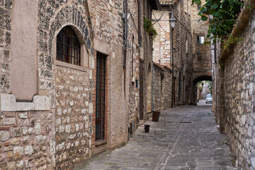 Fototapeta na wymiar The medieval town of Gubbio in Umbria, Italy