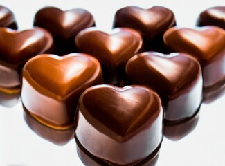 Obraz premium Valentine's Day Chocolate, Heart Shape Chocolate