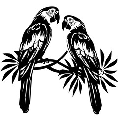 parrot vector © HappySoulDigitalArt