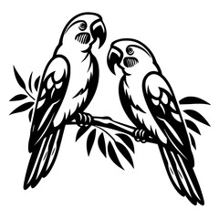 parrot vector © HappySoulDigitalArt