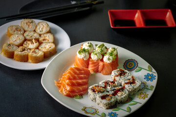 sushi with salmon