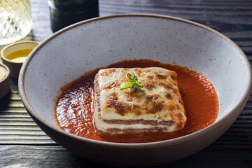 Lasagna with tomato sauce