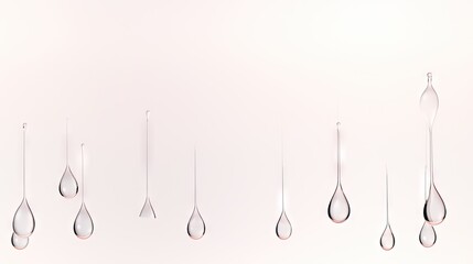  a group of spoons hanging from a line of spoons with water drops hanging off the side of them.  generative ai - obrazy, fototapety, plakaty