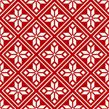 Retro christmas geometric seamless pattern vector image