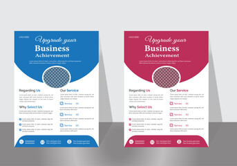 Modern and Colorful Business Flyer Design Template.