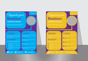 Modern and Colorful Business Flyer Design Template.
