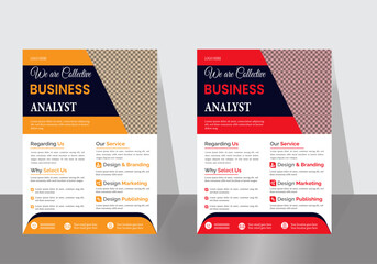 Modern and Colorful Business Flyer Design Template.