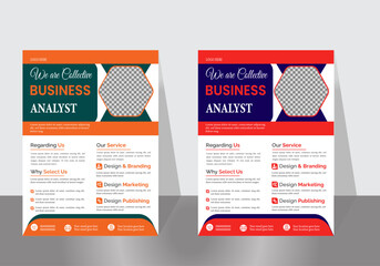 Modern and Colorful Business Flyer Design Template.