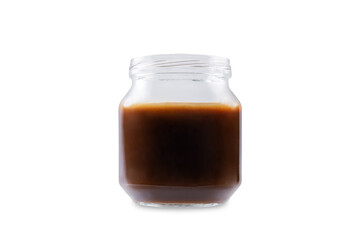 Prune puree on a white isolated background