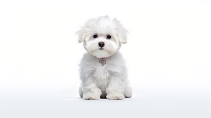 Obraz premium Bichon breed dog isolated on white background