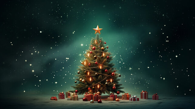 クリスマスツリーの背景画像