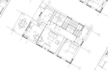 Architecture background vector 3d illustration