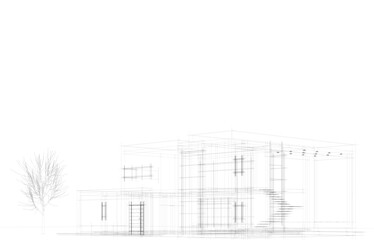 Architecture background vector 3d illustration