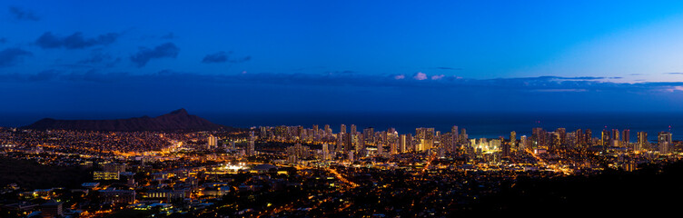 Honolulu at dusk