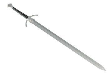 Squire Sword, 3D rendering isolated on transparent background