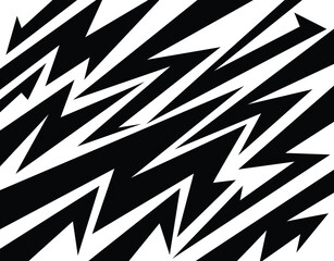 Abstract background with various sharp, zigzag and arrow pattern