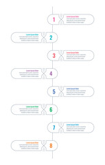 dna and science infographic template. eight step informational template. internet, magazine, web, business, annual report infographic template