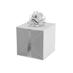 a white gift box isolated on a white background