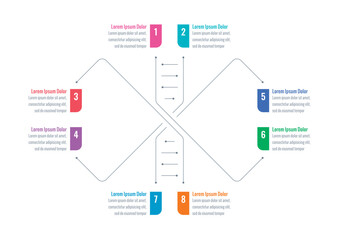 dna infographic template. eight steps infographic template. science, web, internet, annual report, education, magazine infographic template