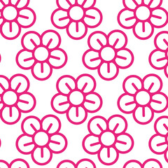 Flower icon seamless pattern background Vector