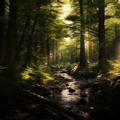 Fototapeta premium forest in the morning