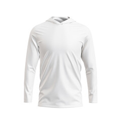 Fototapeta premium a image of a invisible mannequin with a Hooded Long Sleeve T-shirt isolated on a white background