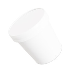 a blank ice cream cup isolated on a white background