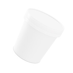 a blank ice cream cup isolated on a white background
