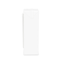 a image of a white juice box with straw isolated on a blank background