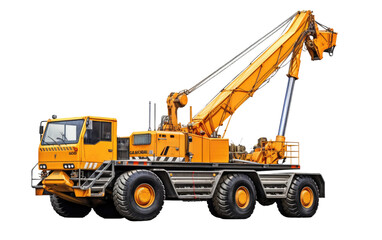 Crane Services for Heavy Loads on Transparent Background