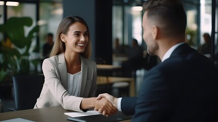 Mergers and acquisitions experts closing a deal