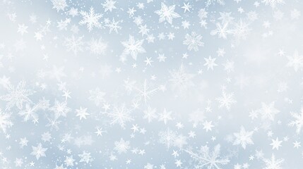Naklejka na ściany i meble a blue and white background with white snowflakes on it's sides and snow flakes all over the place. generative ai