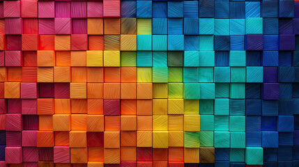 abstract background with squares colorful - by generative ai