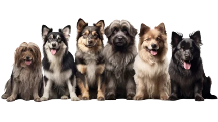 Foto op Plexiglas set of dogs.png, group of dogs © shamim