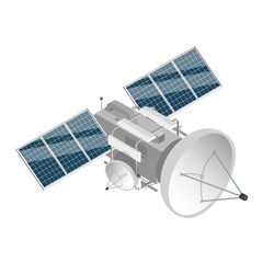 3D Isometric Flat  Set of Spacecraft Shuttles and Satellites. Item 6 © TarikVision