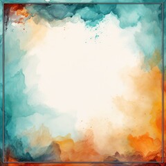 Obraz premium Watercolor frame, Background with copy space