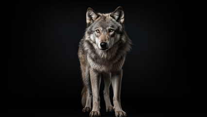 Obraz premium Photographer photo of a gray wolf in the wild