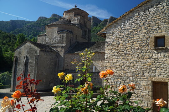 church in the village of Santa Maria de las Seros, Aragon, Spain