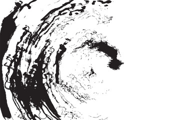 Motion sketch freeze frame of night lights in big city. Urban light trails from buildings and street lights in downtown long exposure trace. Bright colourful long exposure light trails. Vector.