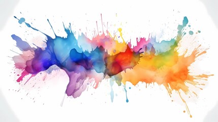 Colorful Watercolor Splash Background Generative AI