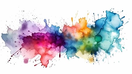 Colorful Watercolor Splash Background Generative AI