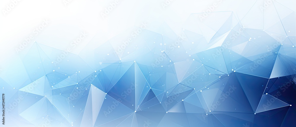 Wall mural background for an information technology company or background with blue triangles generative ai