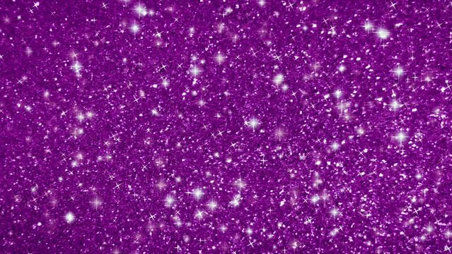Illustration glitter bright stars glowing on purple background