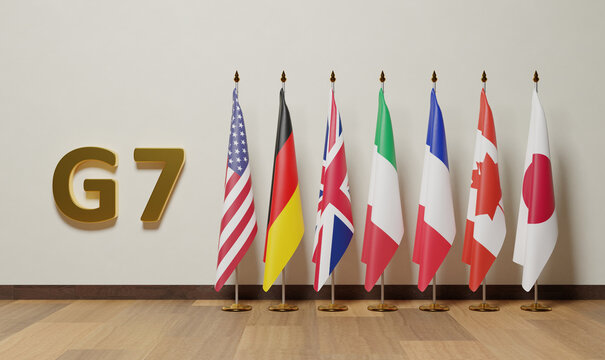 Flags of The Group of Seven G7 is an intergovernmental political forum consisting of Canada, France, Germany, Italy, Japan, the United Kingdom and the United States; additionally
