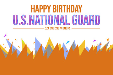 United States National Guard birthday. December 13. Holiday concept. Template for background, banner, card, poster design background