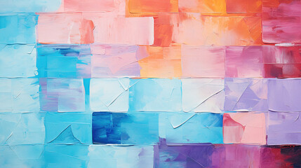  texture astratta ruvida colorata tono su tono di pittura artistica multicolore, con pennellata a...