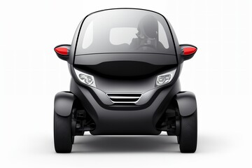 a brand-less generic concept car,  electric car on a white background.