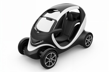 a brand-less generic concept car. Modern electric car on a white background. 