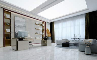 office interior, 3d rendering