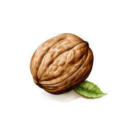 Obraz premium walnut isolated on white background
